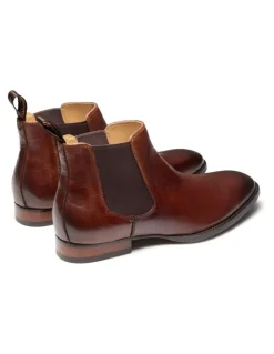 Aquila Dakota Leather Chelsea Boots in Tan