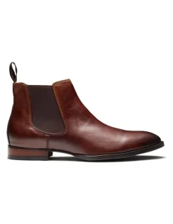 Aquila Dakota Leather Chelsea Boots in Tan