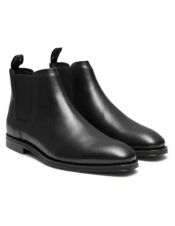 Aquila Lawrence Leather Chelsea Boots in Black