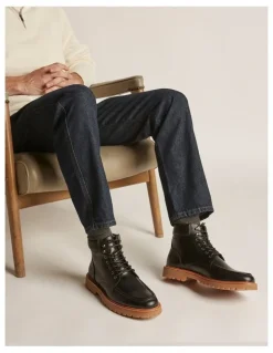 Aquila Logger Lace-Up Boots in Black