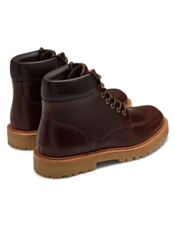 Aquila Logger Lace-Up Boots in Redwood