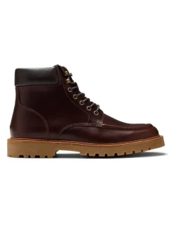 Aquila Logger Lace-Up Boots in Redwood