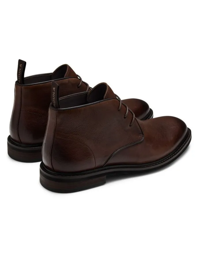 Aquila Milo Leather Chukka Boots in Cognac