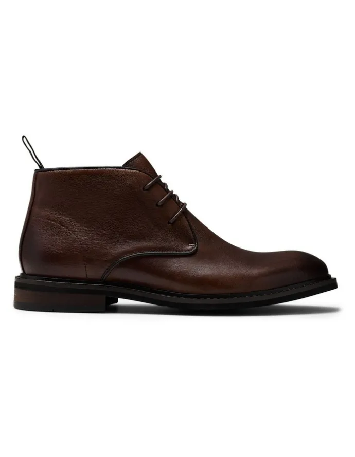 Aquila Milo Leather Chukka Boots in Cognac