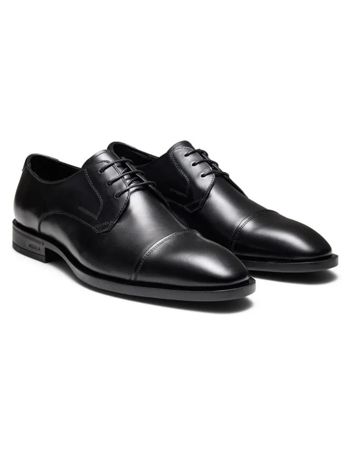 Aquila Stuart Derby Shoes in Black