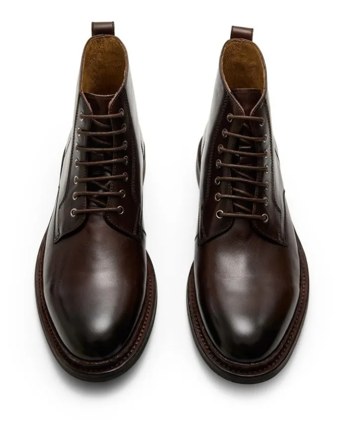 Aquila Vedder Lace-Up Boots in Dark Brown
