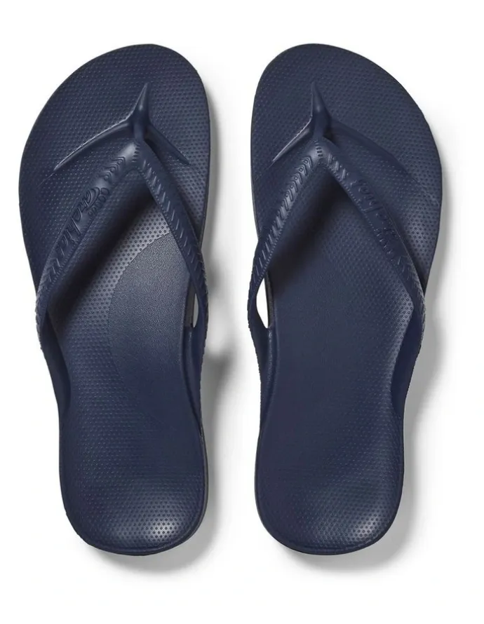 Archies Arch Support Thongs in Navy