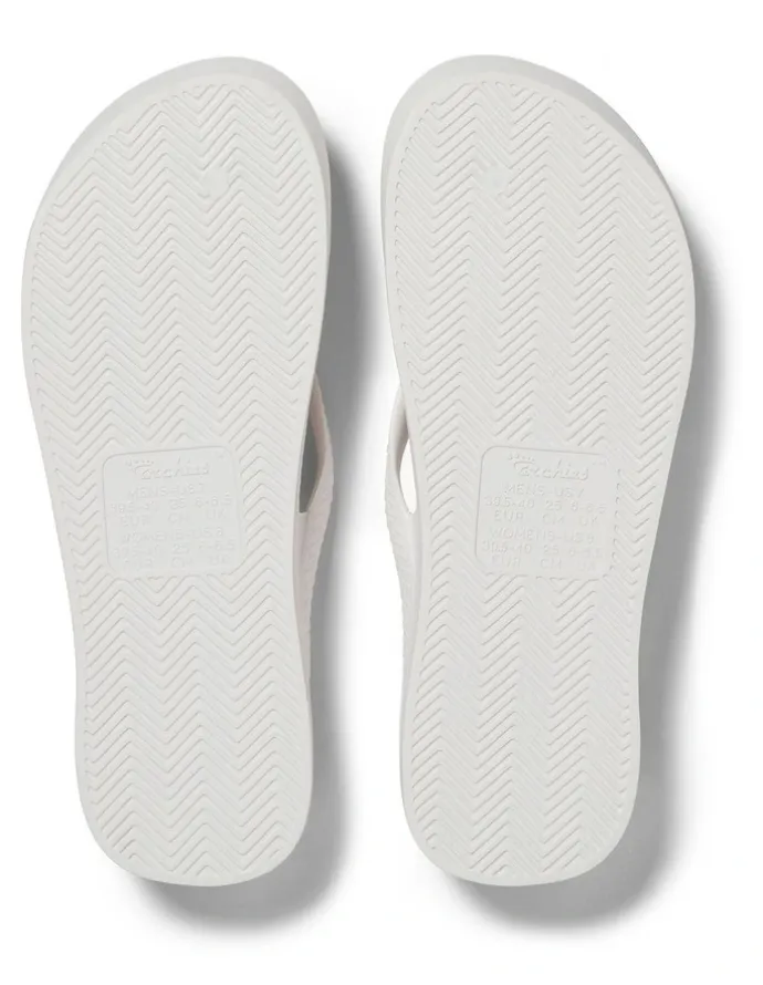 Archies Arch Support Thongs in White