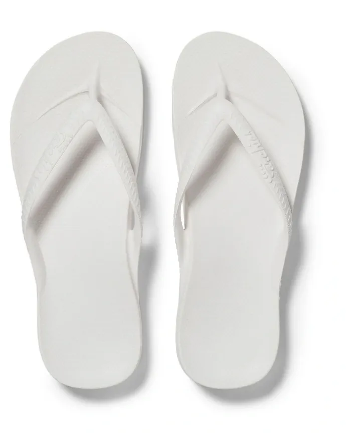 Archies Arch Support Thongs in White