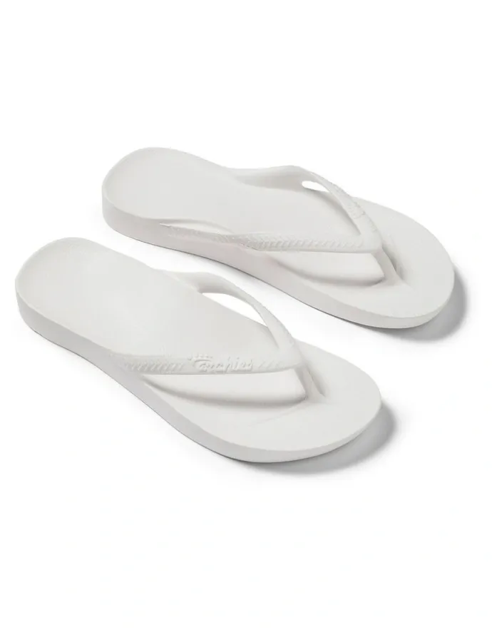 Archies Arch Support Thongs in White