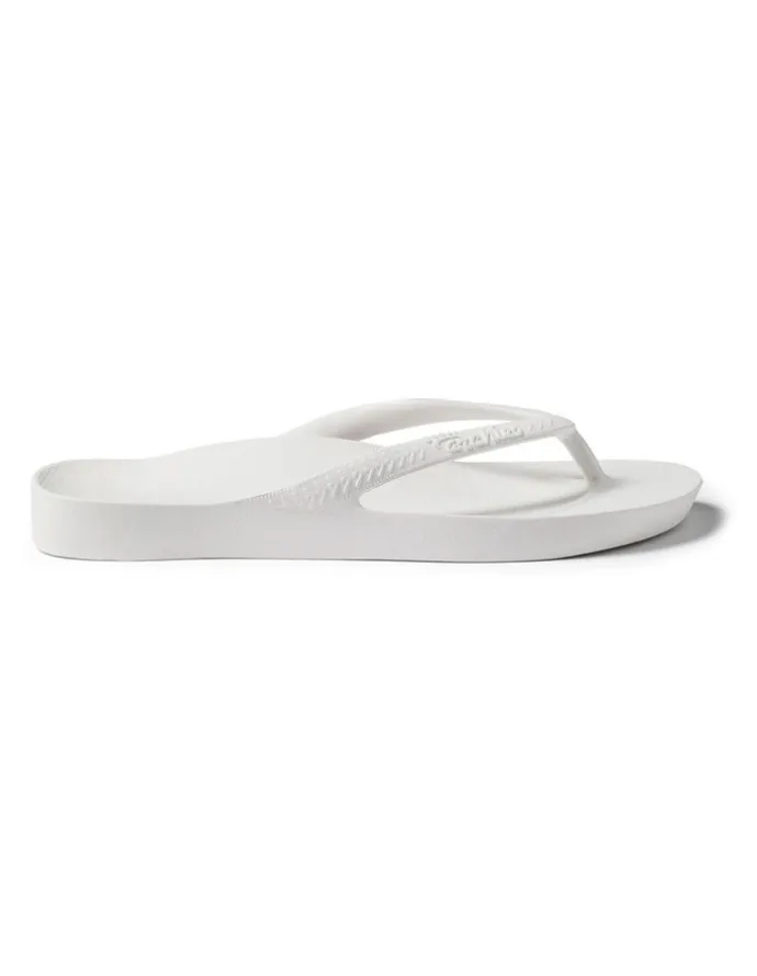 Archies Arch Support Thongs in White