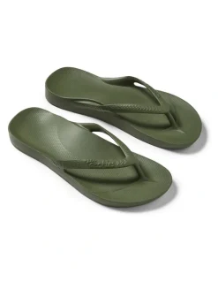 Archies Arch Support Thongs in Olive