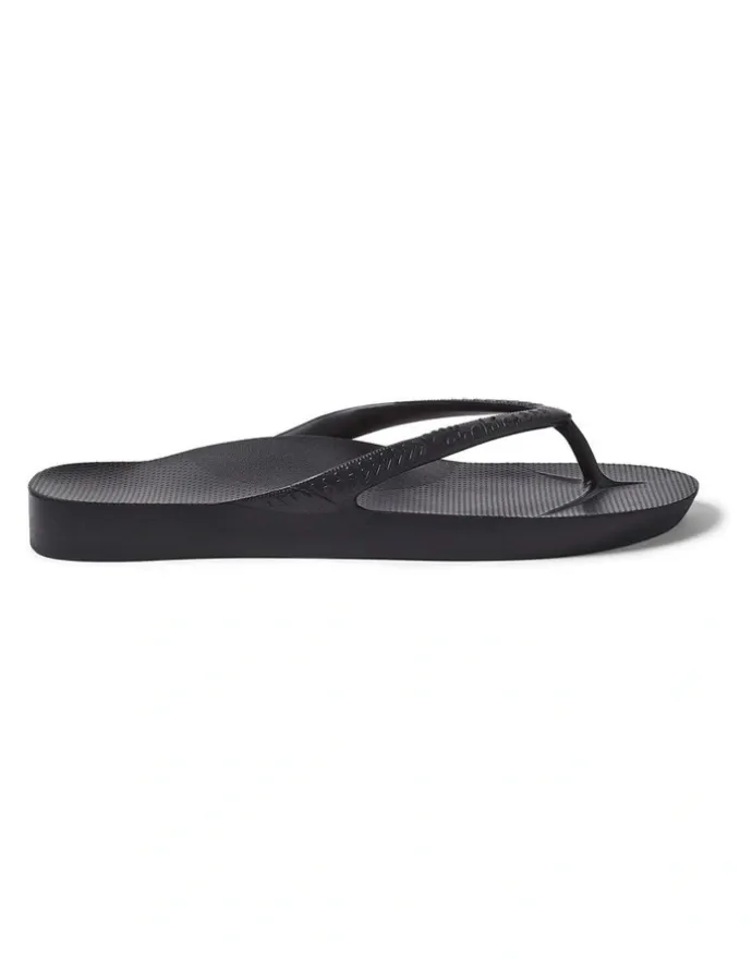 Archies Arch Support Thongs in Black