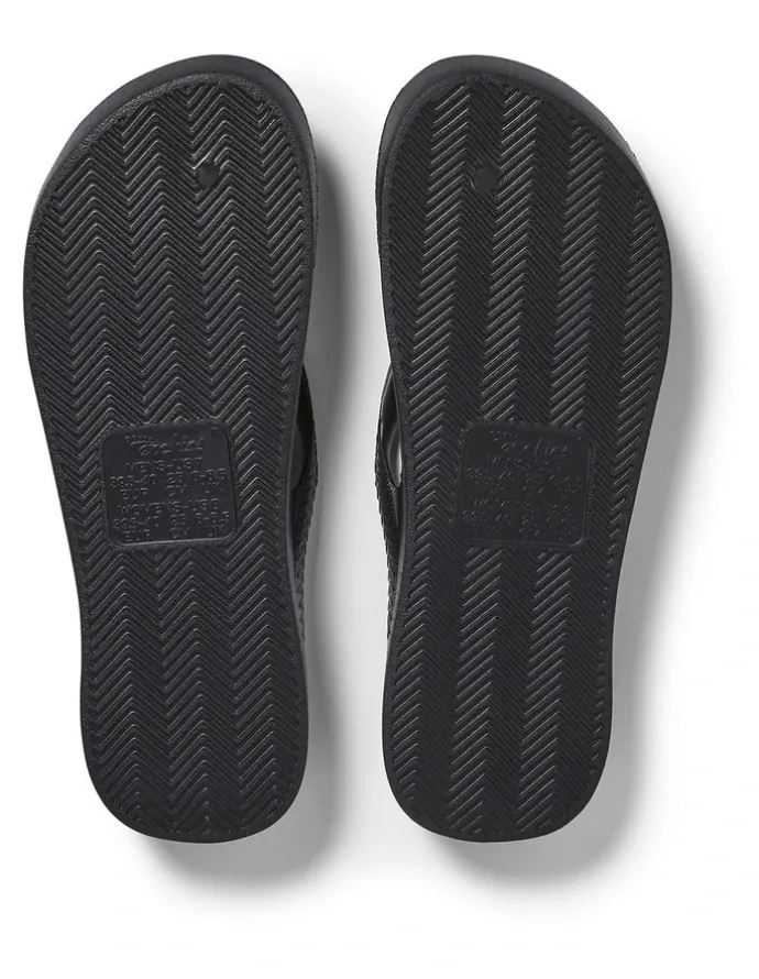 Archies Arch Support Thongs in Black