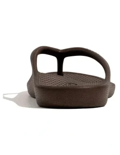 Archline Rebound Orthotic Arch Support Foam Thongs in Brown