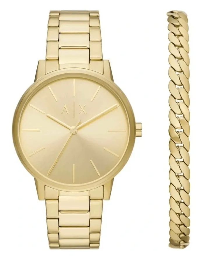 Armani Exchange Analogue AX7144SET Watch in Gold