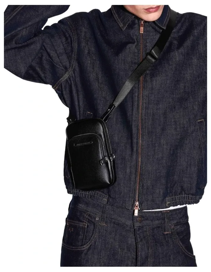 Armani Exchange Okinawa Reporter Bag in Black