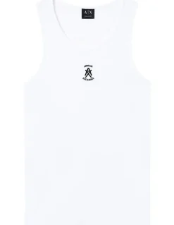 Armani Exchange Basic Logo Tank in White