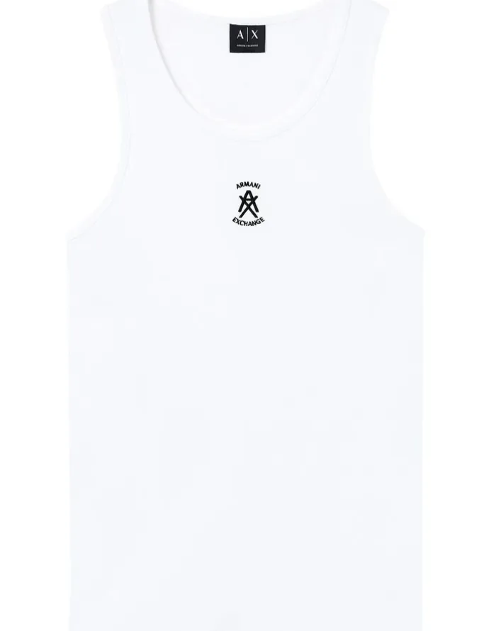 Armani Exchange Basic Logo Tank in White