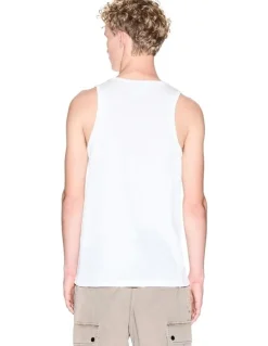 Armani Exchange Basic Logo Tank in White