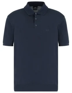 Armani Exchange Basics Knit Polo in Navy
