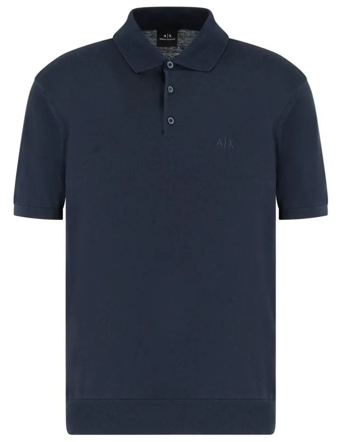 Armani Exchange Basics Knit Polo in Navy