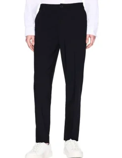 Armani Exchange Chino Trousers in Flowing Fabric in Black