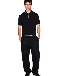 Armani Exchange New York Polo Shirt in Black