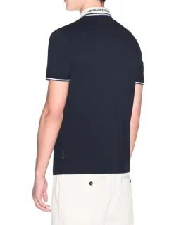 Armani Exchange Ninety One Edition Polo Shirt in Deep Navy