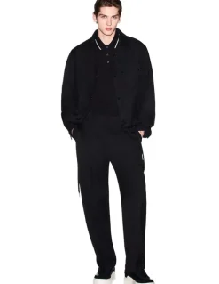 Armani Exchange Piping Polo Shirt in Black