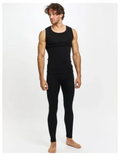 Baselayers Pure Merino Wool Tank in Black