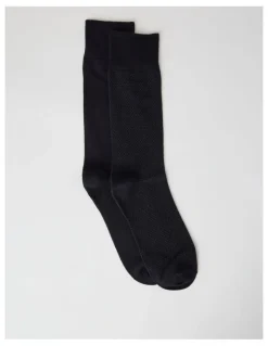 Basque 2 Pack Pinspot Socks in Black