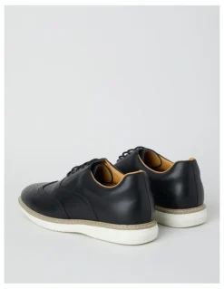 Basque Beau Casual Brogue Lace Up in Black