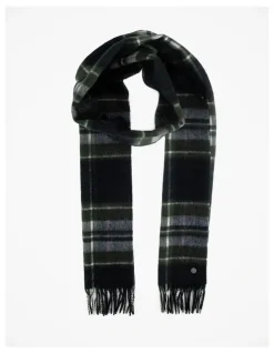 Basque Bold Check Wool Scarf in Multi