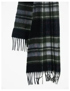 Basque Bold Check Wool Scarf in Multi