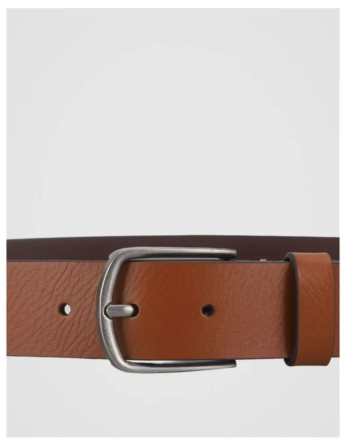 Basque Casual Pin Buckle Leather Belt Tan Belt Tan