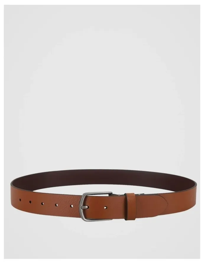 Basque Casual Pin Buckle Leather Belt Tan Belt Tan