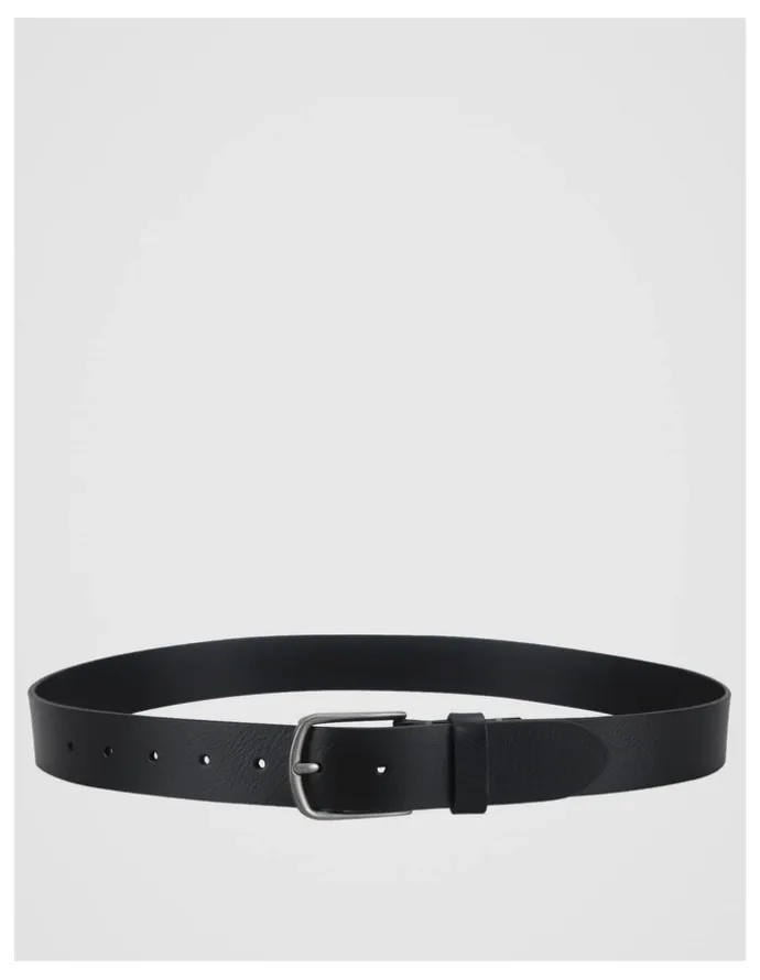 Basque Casual Pin Buckle Leather Belt Black Belt Black