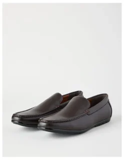 Basque Colt Leather Moccasin in Dark Brown