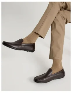 Basque Colt Leather Moccasin in Dark Brown