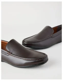 Basque Colt Leather Moccasin in Dark Brown