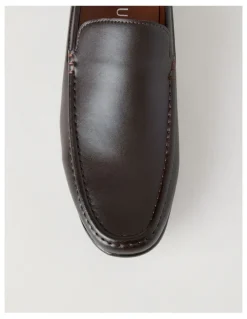 Basque Colt Leather Moccasin in Dark Brown