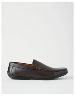 Basque Colt Leather Moccasin in Dark Brown