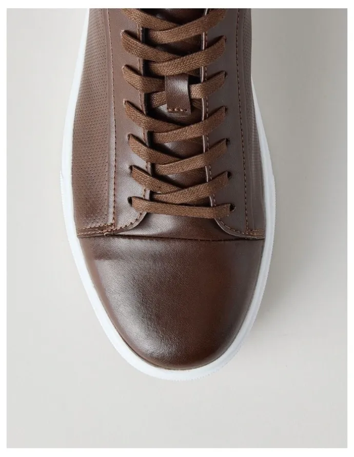 Basque Fox Leather Sneaker in Tan