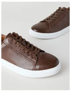Basque Fox Leather Sneaker in Tan