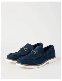 Basque Hector Casual Suede Loafer in Navy