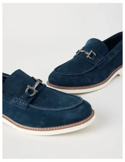 Basque Hector Casual Suede Loafer in Navy