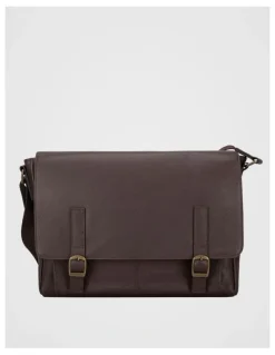Basque Leather Messenger Bag Bag Brown