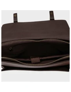 Basque Leather Messenger Bag Bag Brown