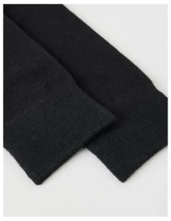 Basque Merino Wool Blend Socks in Black